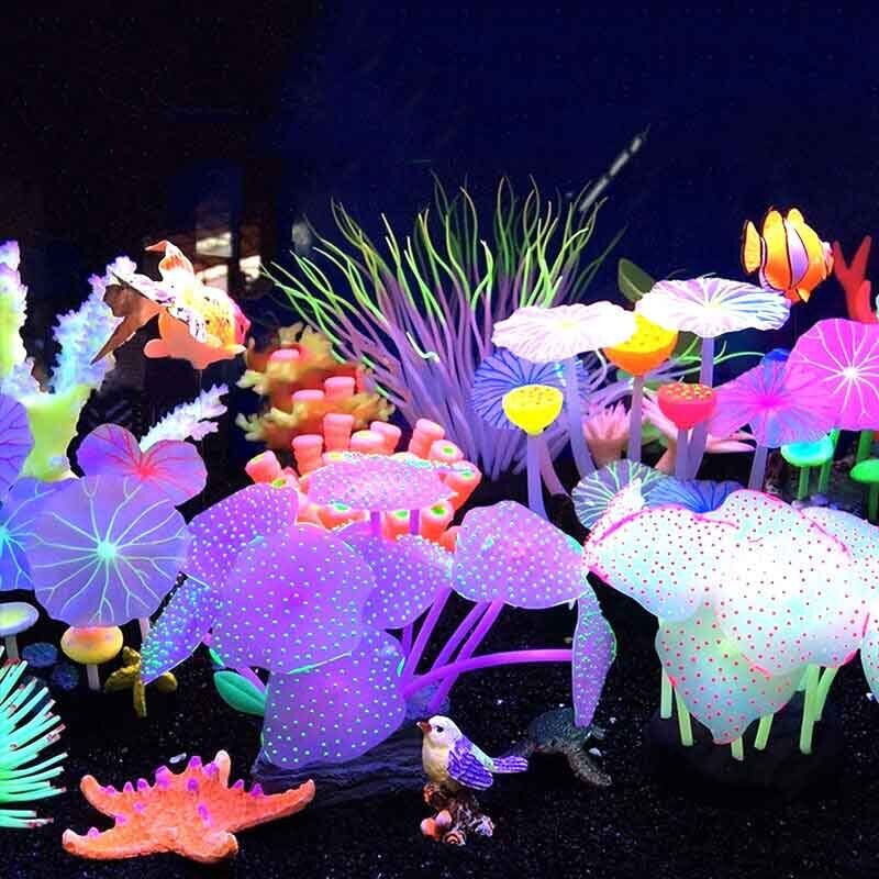 Aquarium Fish Enrichment - 50/75/100CM Linh Hoạt Hải Quỳ Silicone