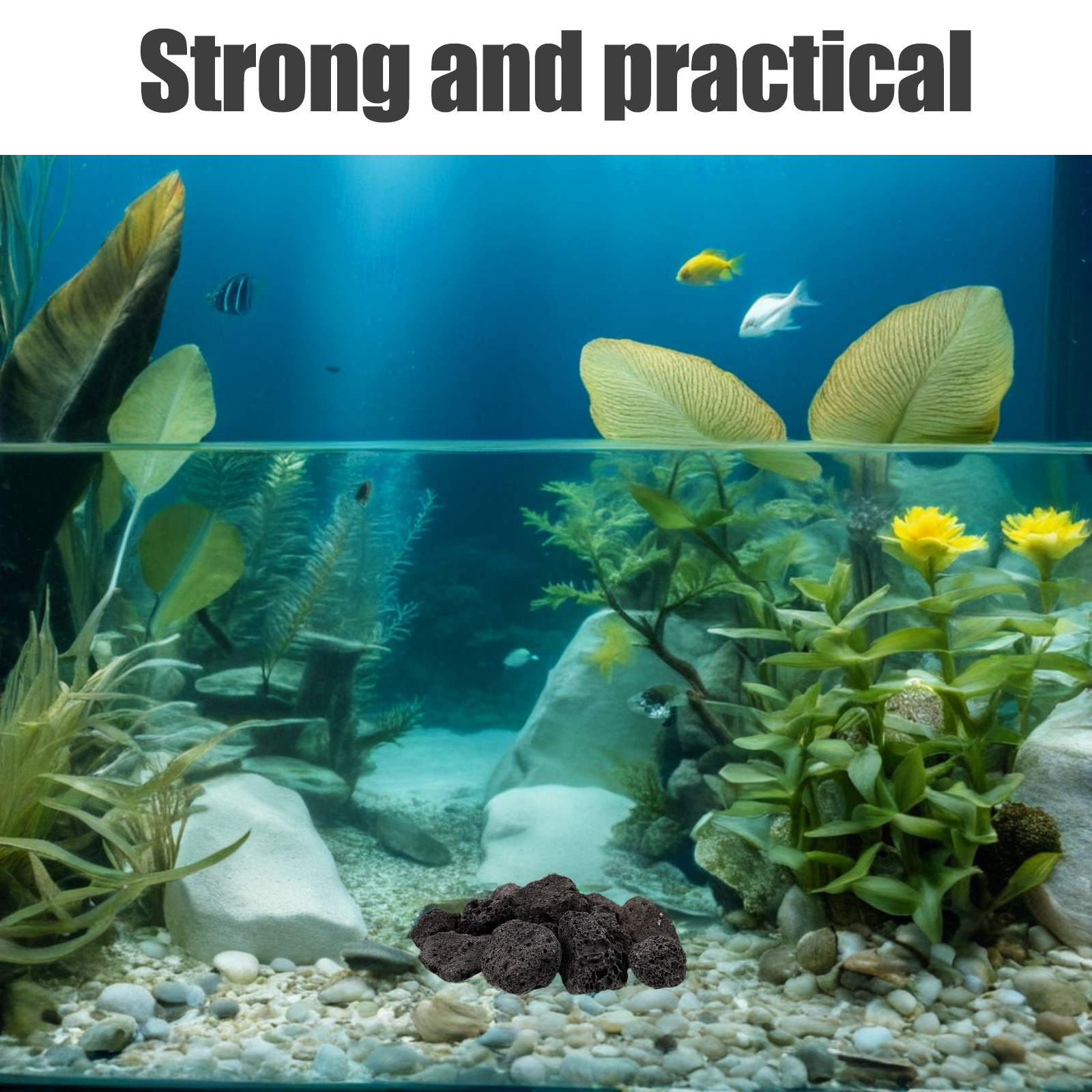 Aquarium Decoration Rock - 1Pack Volcanic Stone Decoration Rocks for