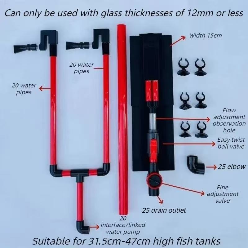 Siphon Aquarium Filter Double  - đánh giá và giá Aquarium Fish Tank Cleaner