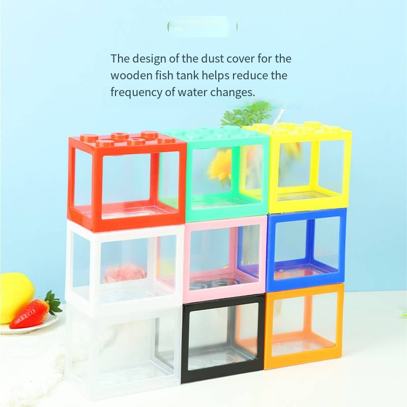 Novelty Block‑Shaped Mini Aqua - đánh giá và giá Aquarium Fish In Bowl