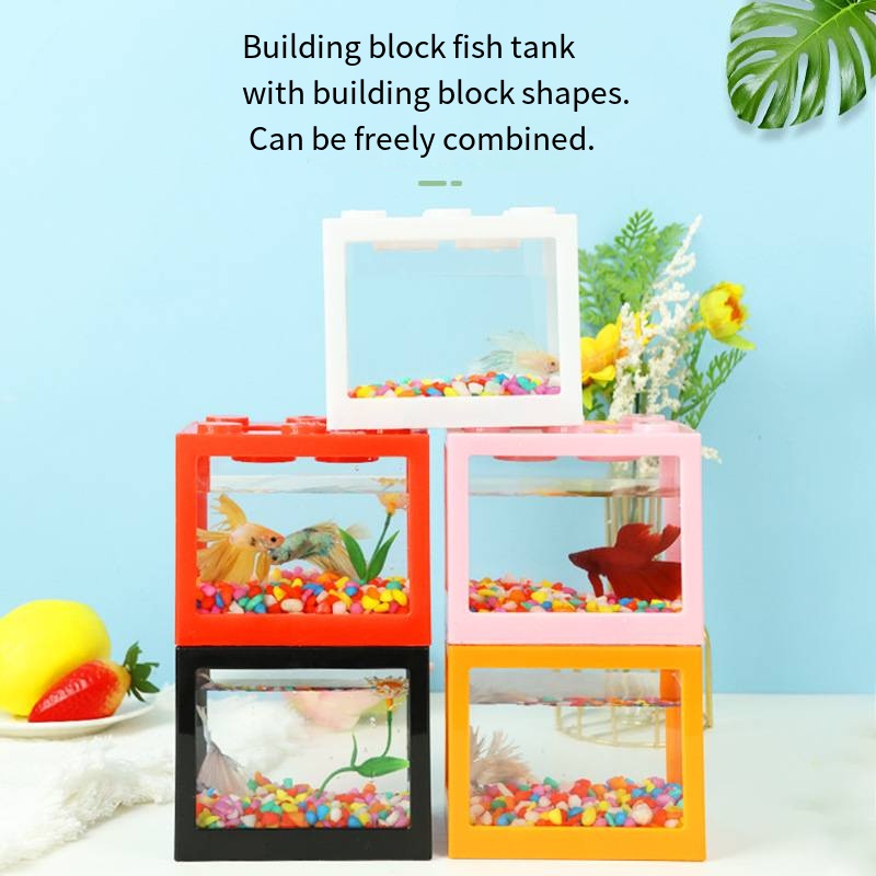 Novelty Block‑Shaped Mini Aqua - đánh giá và giá Aquarium Fish In Bowl