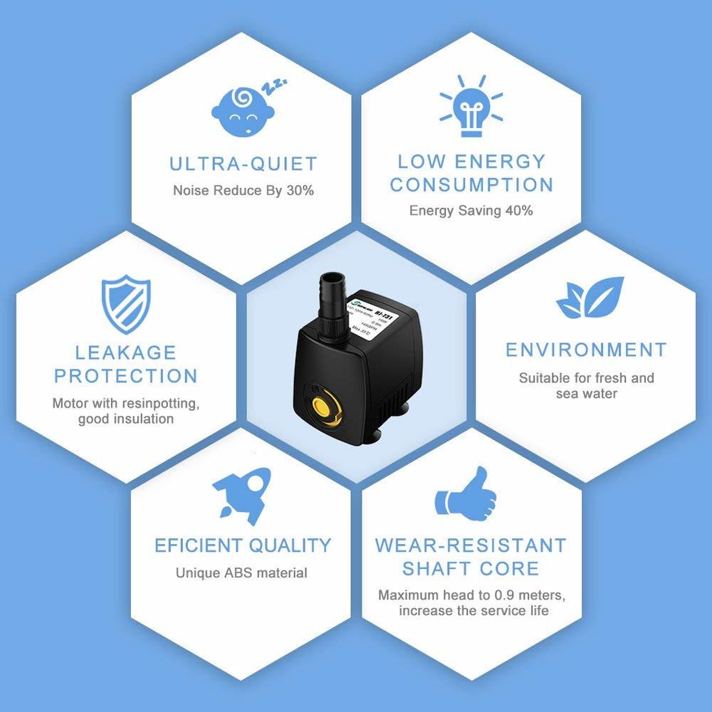 220V 300-800L/H Nước Chìm Cho  - đánh giá và giá Aquarium Fish Rate
