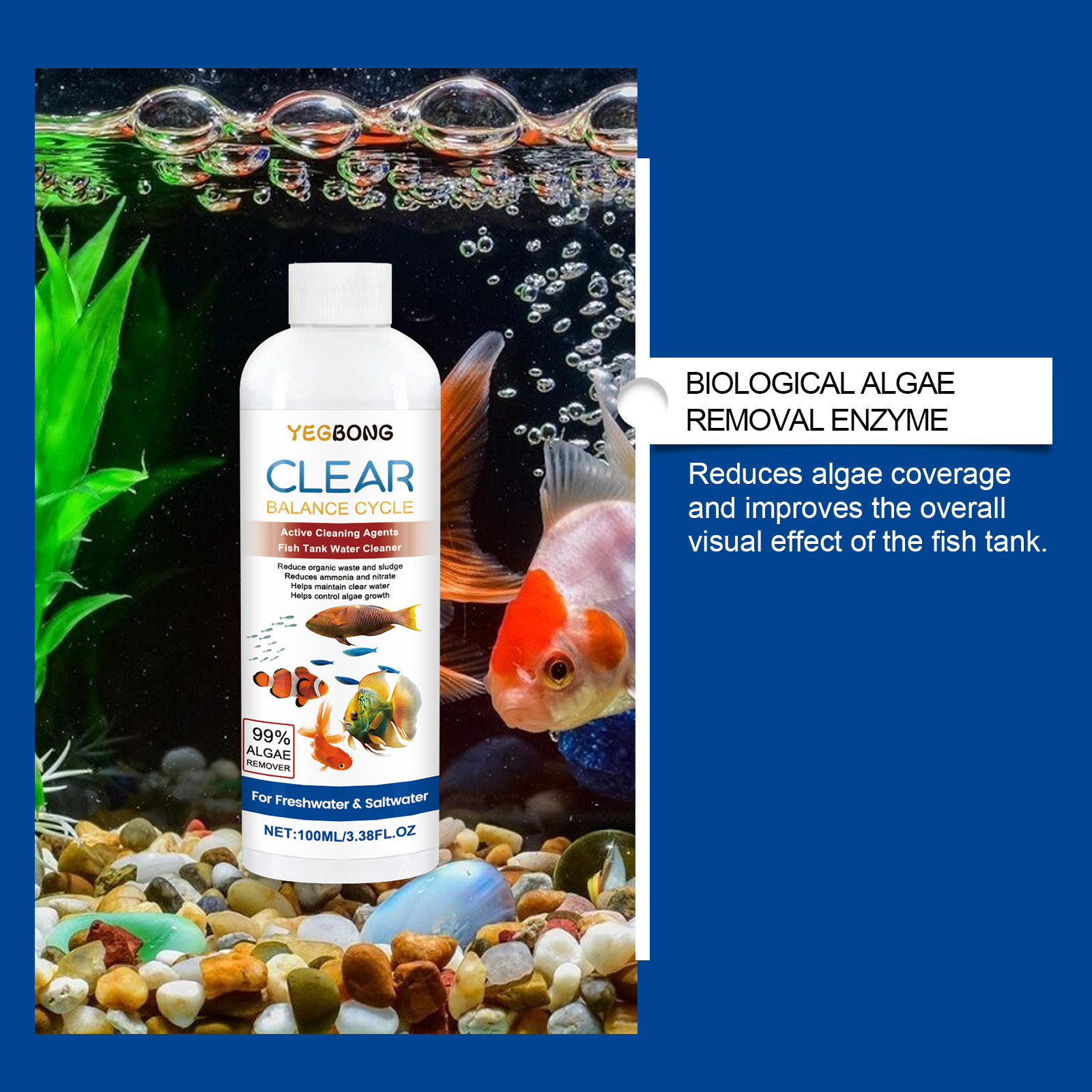 Aquarium Water Clarifier 100ml - đánh giá và giá Aquarium Fish Tank Cleaner