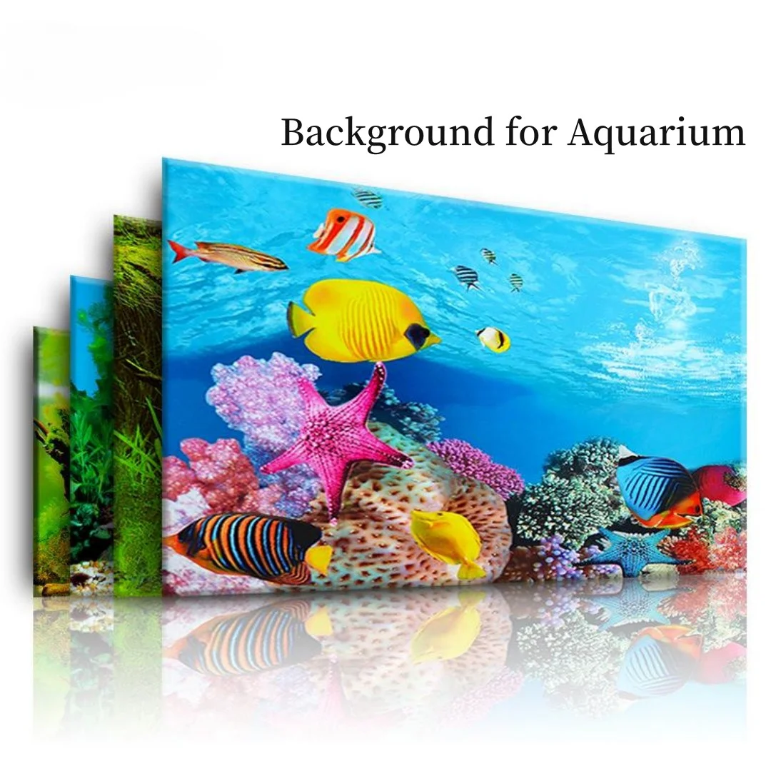 Background Aquarium 3D Sticker - đánh giá và giá Aquarium Fish Cichlid
