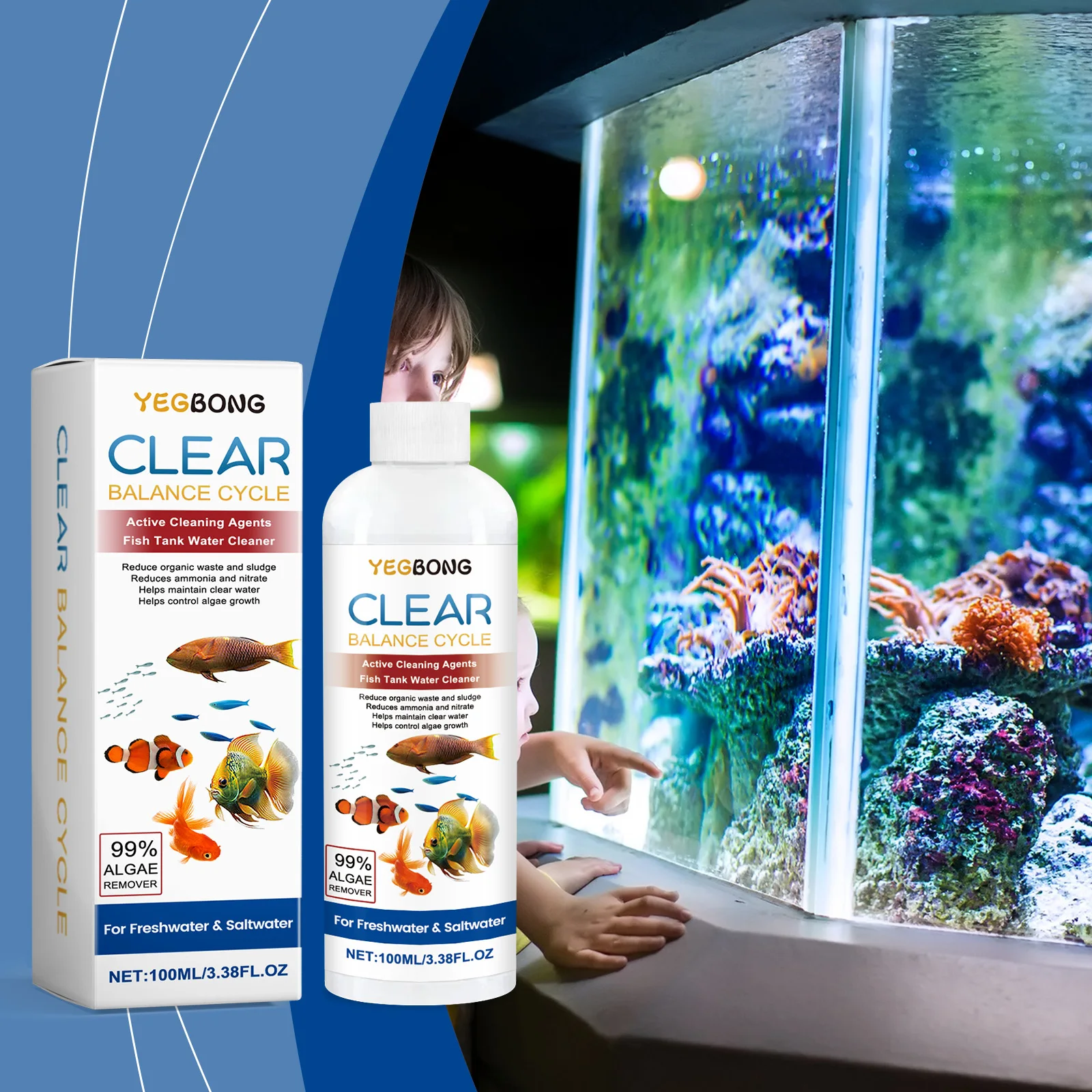 Algae Remover for Fish Tanks,  - đánh giá và giá Aquarium Fish Green